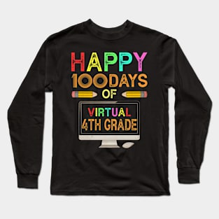 100 days of school 4th grade Long Sleeve T-Shirt